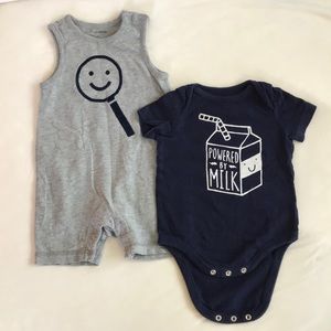 Bundle of Baby Gap Romper and Bodysuit